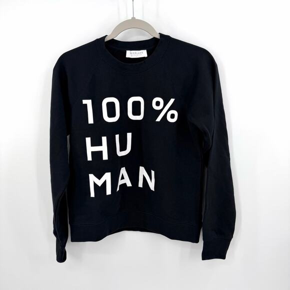 Everlane Tops - Everlane 100% Human Crewneck Sweatshirt black Size S NWOT